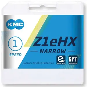 Comparateur de prix : KMC chaîne Z1eHX étroite 1/2 x 3/32 pouces 128S acier rapide