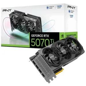 Carte Graphique Pny Geforce Rtx 5070 Ti 16 Go Gddr7 Noir/gris 120 Mm pas cher