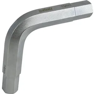 Clé Allen ICETOOLZ 14/15 mm en acier argenté de 75 mm - Outil 6 pans ou hexagonal pas cher