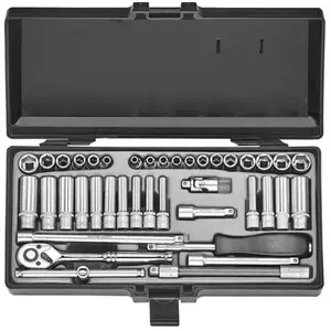 Force Douilles courtes et longues 1/4 metriques / pouces coffret 40 pcs