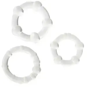 Scala / Playhouse huismerk Seven Creations Set Trois Anneaux Pénis Transparent 3 pcs pas cher