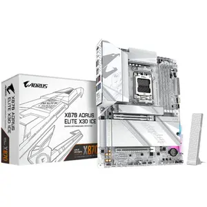 Comparateur de prix : GIGABYTE X870 AORUS ELITE X3D ICE, AMD, Zásuvka AM5, AMD Ryzen 7000 Se...