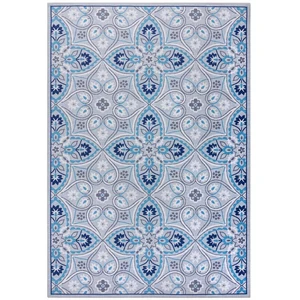 Novatrend Tapis intérieur extérieur en polyester bleu 120x170 cm pas cher