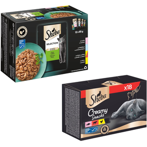 12x85g Multipack Sheba Sélection terre & mer en sauce - Pâtée pour cha... pas cher