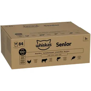 WHISKAS Repas pour Chat - 84 Sachets Fraîcheur de 85g - Sélection Mixt... pas cher