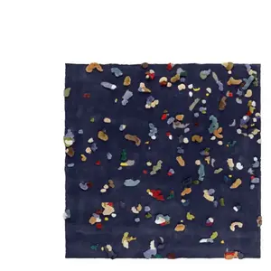 Tapis en lin Emko Chaos Bleu 200x200x2,5 cm CHAOSMblue