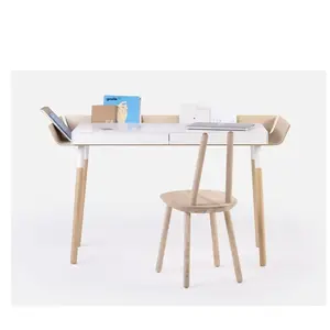 Bureau 1 tiroir blanc My Writing Desk - Emko pas cher