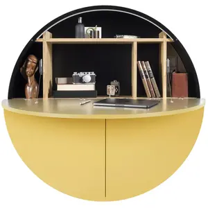 Secrétaire mural jaune et noir Pill - EmkoVendu parslowood-interior