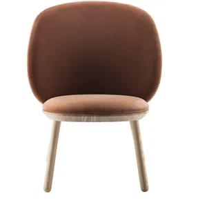 Fauteuil en velours terracotta Naïve - EMKOVendu parslowood-interior