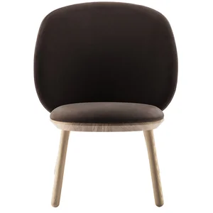 Fauteuil en velours marron Naïve - EMKOVendu parslowood-interior