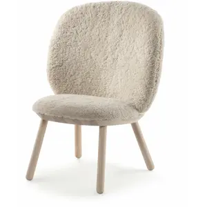 Fauteuil en frêne et laine de mouton Naïve - Emko