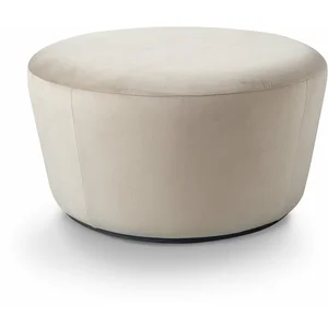 Pouf large en velours beige Naïve - Emko