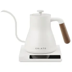 Bouilloire électrique CHiATO flowPLAY Gooseneck - 0,6 L, blanche pas cher