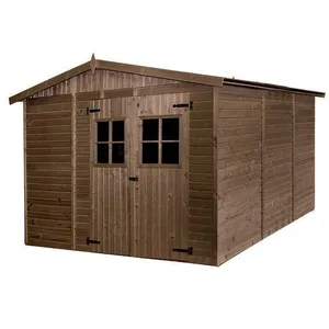 Comparateur de prix : GARTFLEX Abri de jardin en bois traité, ep 19mm, surface utile 8.29m² INT007