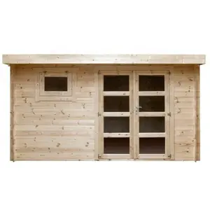 GARTFLEX Abri de jardin en bois brut, ep 28mm, surface utile 9.9m² INT023 pas cher