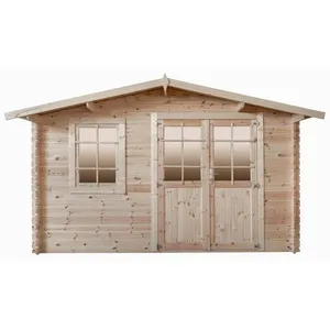 GARTFLEX Abri de jardin en bois brut, 298x388cm, ep 28mm, surface utile 9.9m² pas cher