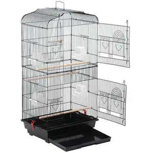 Cage Oiseaux Volière Portable pour Perruche Perroquet Canari Inséparab...