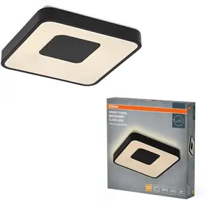 OSRAM Orbis Piana 380x380 mm 24W 830 Dimmable Click Noir pas cher