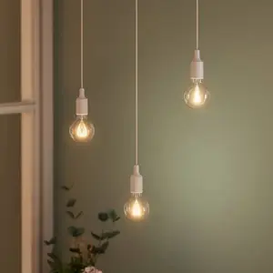 Comparateur de prix : Suspension OSRAM VINTAGE 1906 BELL, blanche, plastique, Ø 9 cm