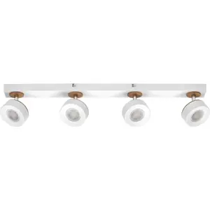 Spot pour plafond LED OSRAM PLUTO, blanc, 4 spots métalliques 3 000 K