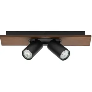 Spot pour plafond OSRAM MERCURY noir 2 spots GU10-LED 927 à intensité ...Vendu parluminaire