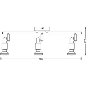 Comparateur de prix : Spot pour plafond OSRAM, argent, métal à 3 lampes GU10-LED 2 700 K