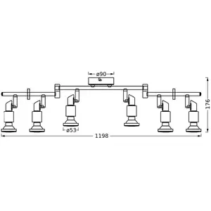 Spot pour plafond OSRAM, blanc, à 6 lampes, métal, GU10-LED 927 à intensité pas cher