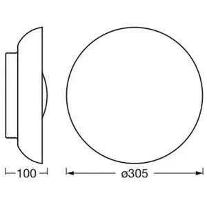 Plafonnier OSRAM ORBIS Milan, blanc, Ø 31 cm, métal/verre pas cher