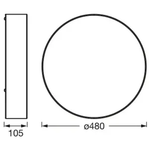 Osram - Plafonnier orbis paris 480mm, beige, culot 3xE27, peut être éq... pas cher