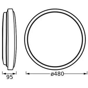 Plafonnier LED OSRAM ORBIS LONDON, blanc, Ø 48 cm, métal pas cher