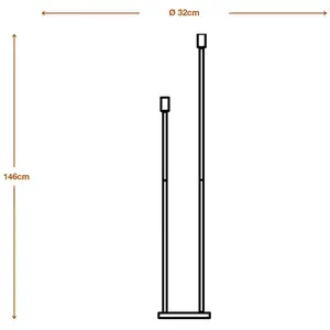 Comparateur de prix : Lampadaire OSRAM DECOR STICK, gris foncé, hauteur 146 cm, 2 x E27
