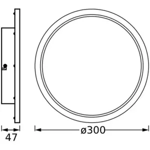 Plafonnier LED OSRAM BATHROOM, noir, Ø 30 cm, IP44 CCT pas cher