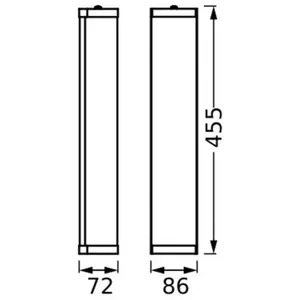 Osram - Applique de salle de bain bathroom classic cylinder 455mm, chr... pas cher