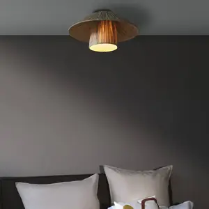 Plafonnier OSRAM Decor Bamboo Paper Hat Ø 40 cm, bambou E27 pas cher