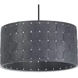 Suspension OSRAM Decor Felt Weaving, Ø 38 cm, gris, feutre E27 pas cher