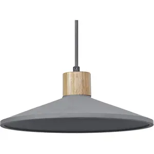 Suspension OSRAM CONCRETE WOOD, grise, Ø 32 cm, béton, E27 pas cher