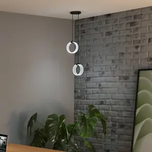 Suspension LED OSRAM Decor Circle, à 2 lampes, CCT, noir