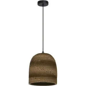 Suspension OSRAM BALL BELL, marron, Ø 26 cm, carton ondulé, E27 pas cher