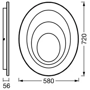 Comparateur de prix : Plafonnier LED OSRAM ORBIS SPIRAL OVAL, Ø 72 cm blanc 63 W