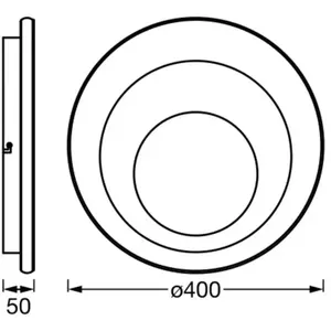 Comparateur de prix : Plafonnier LED OSRAM ORBIS SPIRAL ROUND Ø 40 cm blanc up/down