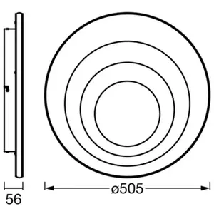 Plafonnier LED OSRAM ORBIS SPIRAL ROUND, Ø 51 cm, blanc 42 WVendu parluminaire