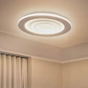 Comparateur de prix : Plafonnier LED OSRAM ORBIS SPIRAL ROUND, Ø 69 cm, blanc 63 W