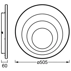 Comparateur de prix : Plafonnier LED OSRAM ORBIS SPIRAL ROUND Ø 52 cm blanc up/down