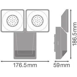 Projecteur mural extérieur à capteur LED OSRAM ENDURA PRO, blanc, IP55Vendu parluminaire