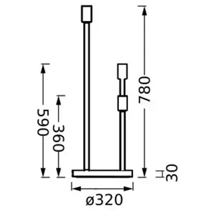 Lampe sur pied OSRAM DECOR STICK, beige, hauteur 78 cm, à 3 lampesVendu parluminaire