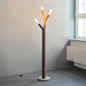 Lampe sur pied OSRAM Decor Straw, à 3 lampes, multicolore, acier, E27 pas cher
