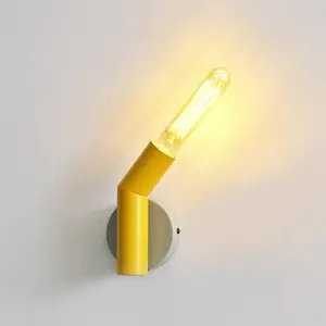 Applique murale OSRAM Decor Straw, à 1 lampe, gris/jaune, acier, E27 pas cher