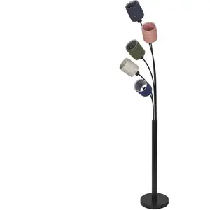 Lampadaire OSRAM Decor Felt Weaving Cans, multicolore, à 5 lampes, E14 pas cher