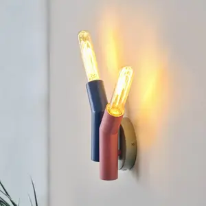 Applique murale OSRAM Decor Straw, à 2 lampes, multicolore, acier, E27 pas cher