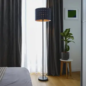 Lampadaire OSRAM Decor Felt Weaving Cans, gris, à 1 lampe, E27Vendu parluminaire